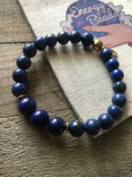 Blue Lapis Lazuli Energy Beaded Bracelet