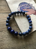 Blue Lapis Lazuli Energy Beaded Bracelet